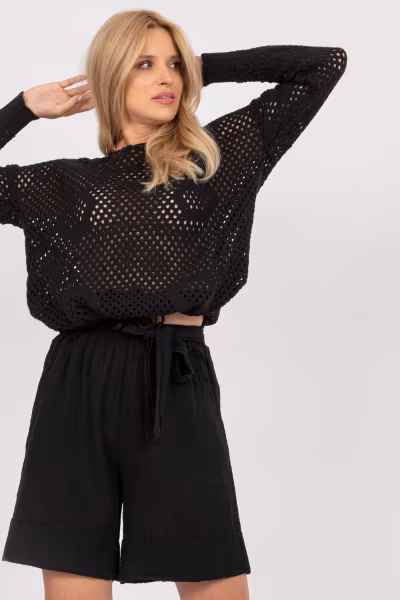 Szorty Damskie Model TW-SN-BI-26464.07 Black - Och Bella — zdjęcie 1