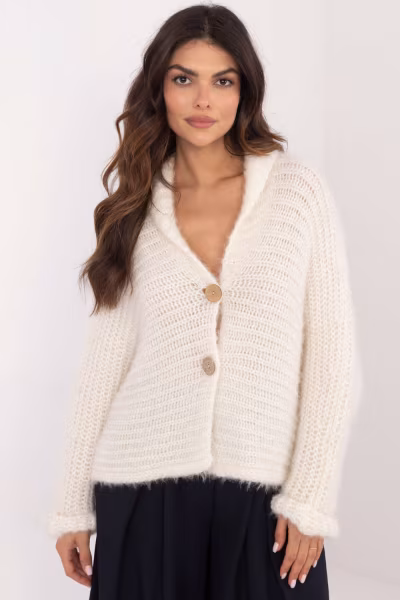 Sweter Damski Model TW-SW-BI-25002.88P Ecru - Och Bella — zdjęcie 1
