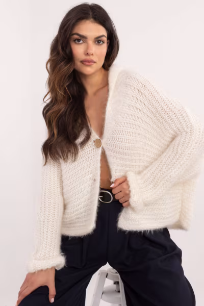 Sweter Damski Model TW-SW-BI-25002.88P Ecru - Och Bella — zdjęcie 2