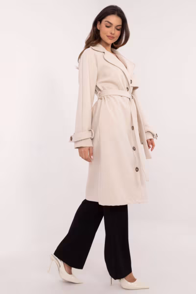 Płaszcz Damski Model TW-PL-BI-2209.71P Light Beige - Och Bella — zdjęcie 2