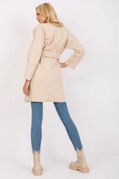 Płaszcz Damski Model TW-PL-BE-M125.21 Light Beige - Och Bella — zdjęcie 3