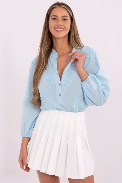Bluzka Model TW-KS-BI-3145.67 Light Blue - Och Bella — zdjęcie 1