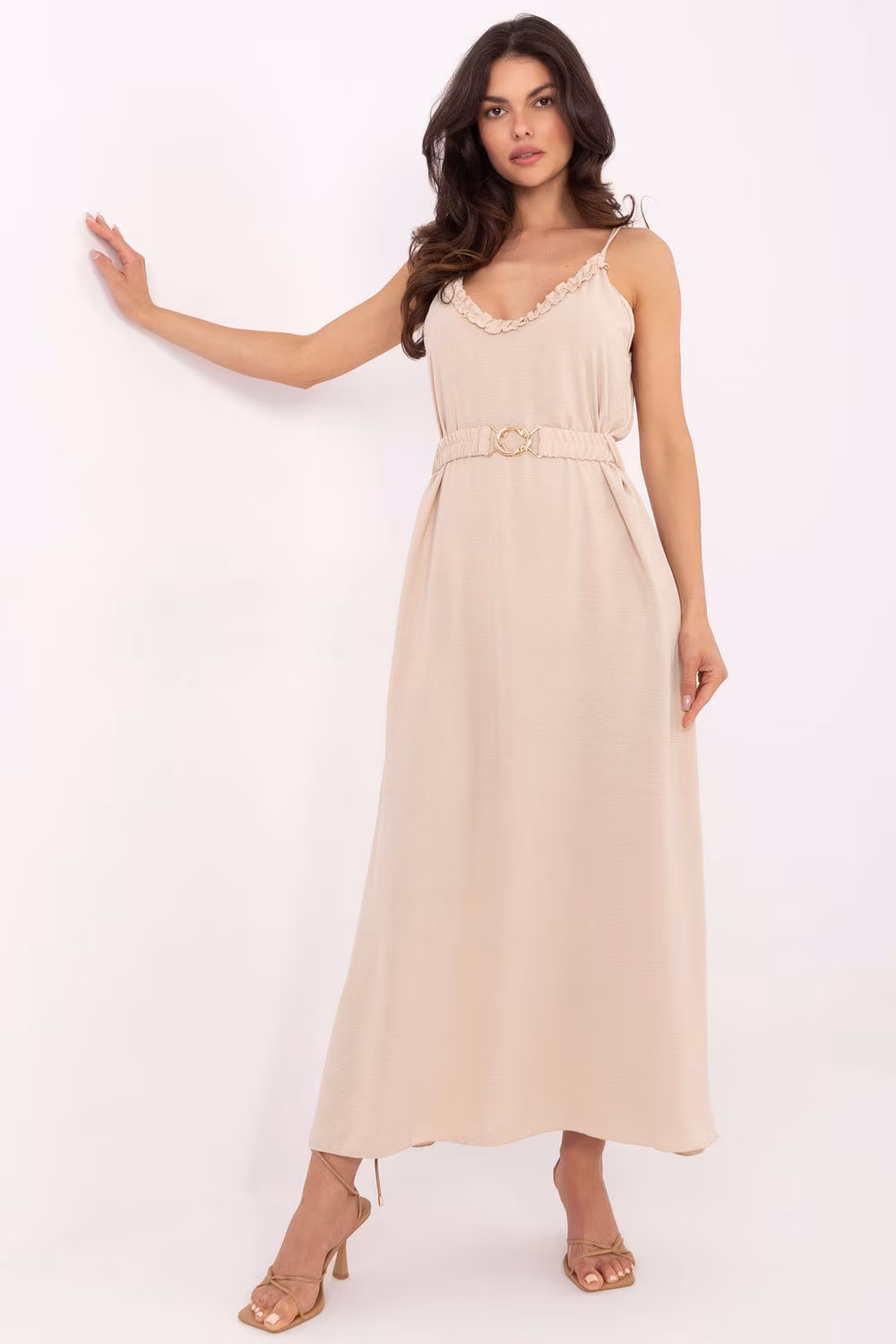 Sukienka Model TW-SK-BI-1458-1.64 Beige - Och Bella