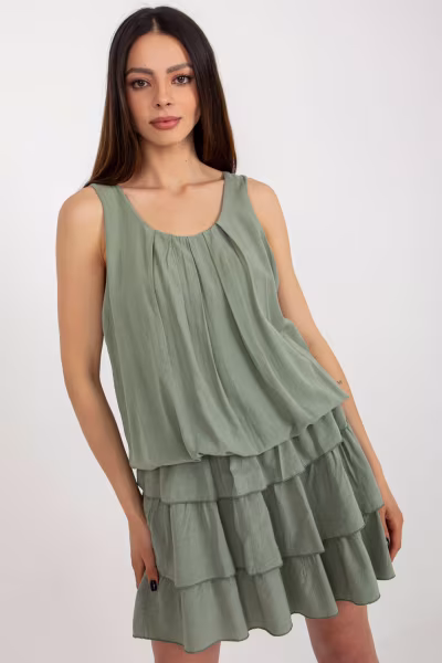 Sukienka Model TW-SK-BI-8139.44 Khaki - Och Bella — zdjęcie 2