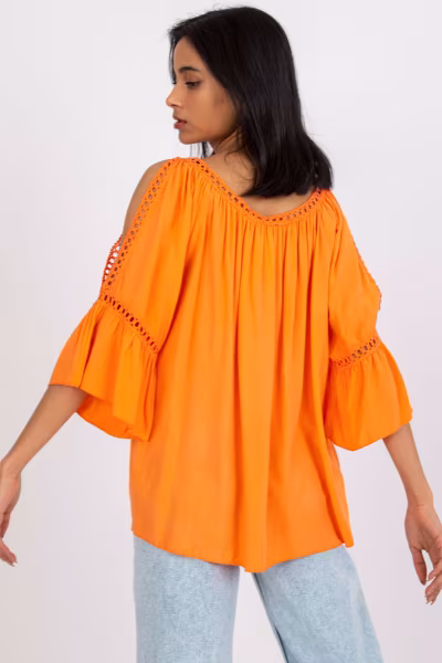 Bluzka Model TW-BZ-BI-82198.46 Orange - Och Bella — zdjęcie 3