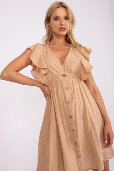 Sukienka Model TW-SK-BI-26735.56 Camel - Och Bella — zdjęcie 1
