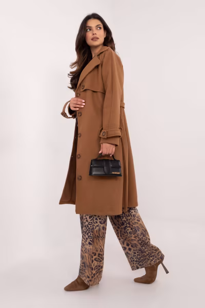 Płaszcz Damski Model TW-PL-BI-2209.71P Camel - Och Bella — zdjęcie 2