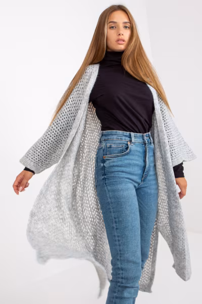 Sweter Kardigan Model TW-SW-BI-M31.36X Grey - Och Bella — zdjęcie 1
