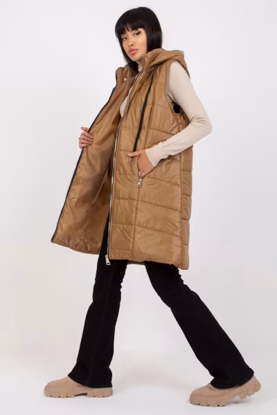 Kamizelka Model TW-KZ-BI-82019.09 Light Brown - Och Bella — zdjęcie 2