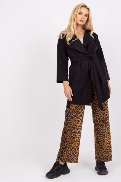 Płaszcz Damski Model TW-PL-BE-M125.21 Black - Och Bella — zdjęcie 1