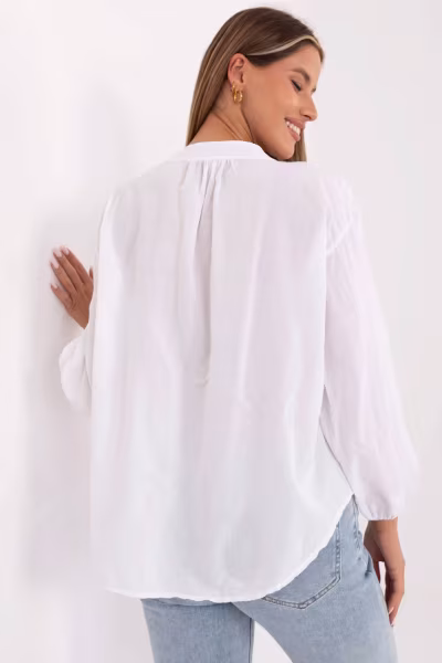 Bluzka Model TW-KS-BI-3145.67 White - Och Bella — zdjęcie 3