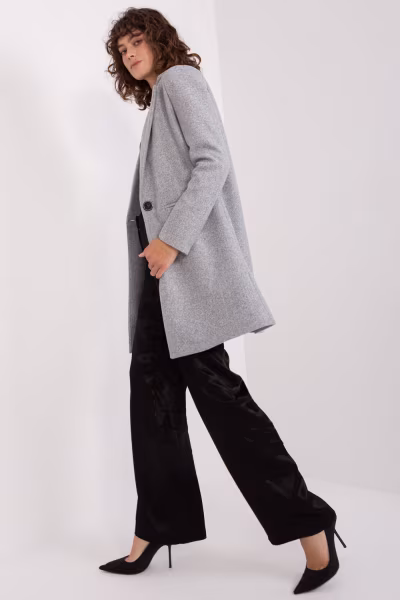 Płaszcz Damski Model TW-PL-BI-23314.00P Grey - Och Bella — zdjęcie 2