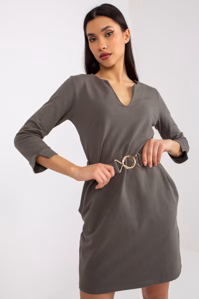 Sukienka Model TW-SK-BL-1011.17 Khaki - Och Bella — zdjęcie 1