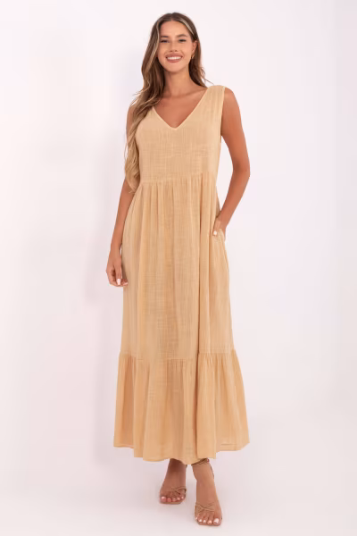 Sukienka Model TW-SK-BI-28007.63 Camel - Och Bella — zdjęcie 1