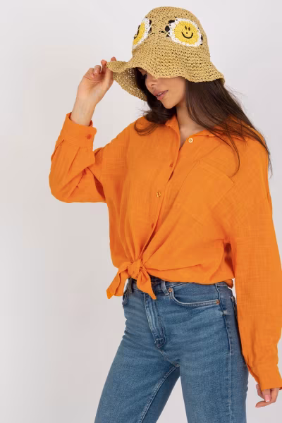 Koszula Damska Model TW-KS-BI-26698.50 Orange - Och Bella — zdjęcie 2