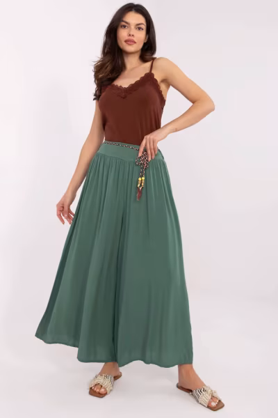 Spodnie Damskie Model TW-SP-BI-81733.14 Dark Green - Och Bella — zdjęcie 1