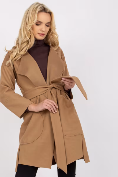 Płaszcz Damski Model TW-PL-BE-M125.21 Camel - Och Bella — zdjęcie 1