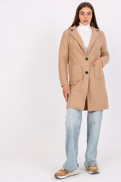 Płaszcz Damski Model TW-PL-BI-7372.18 Beige - Och Bella — zdjęcie 1
