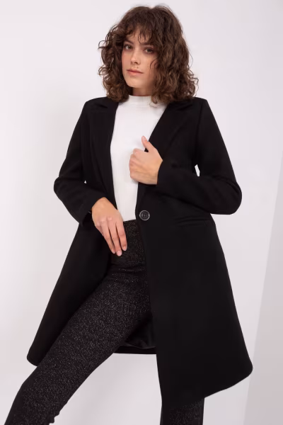 Płaszcz Damski Model TW-PL-BI-23314.00P Black - Och Bella — zdjęcie 1
