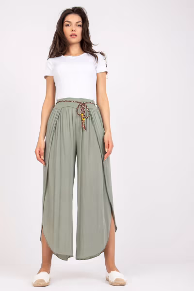 Spodnie Damskie Model TW-SP-BI-81378.24P Khaki - Och Bella — zdjęcie 1