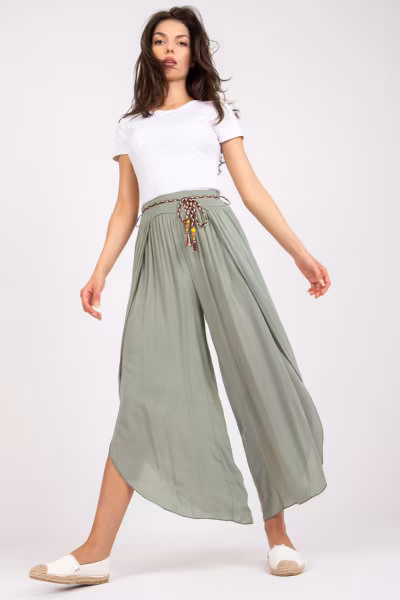 Spodnie Damskie Model TW-SP-BI-81378.24P Khaki - Och Bella — zdjęcie 3