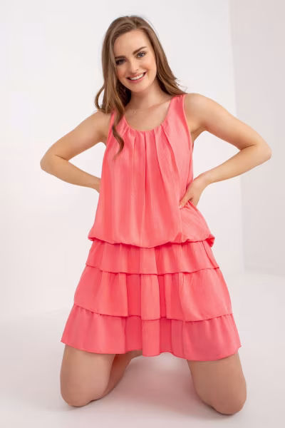 Sukienka Model TW-SK-BI-8139.44 Coral - Och Bella — zdjęcie 1