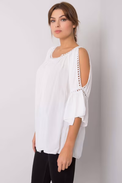 Bluzka Model TW-BZ-BI-82198.46 White - Och Bella — zdjęcie 2