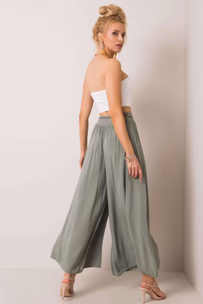 Spodnie Damskie Model TW-SP-BI-81733.14 Khaki - Och Bella — zdjęcie 3