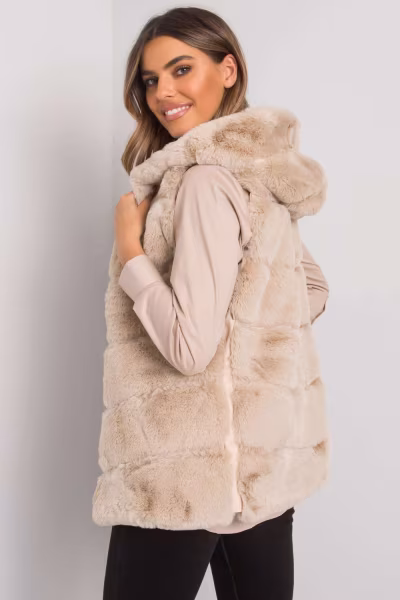 Kamizelka Damska Model TW-KZ-2116.48P Beige - Och Bella — zdjęcie 3