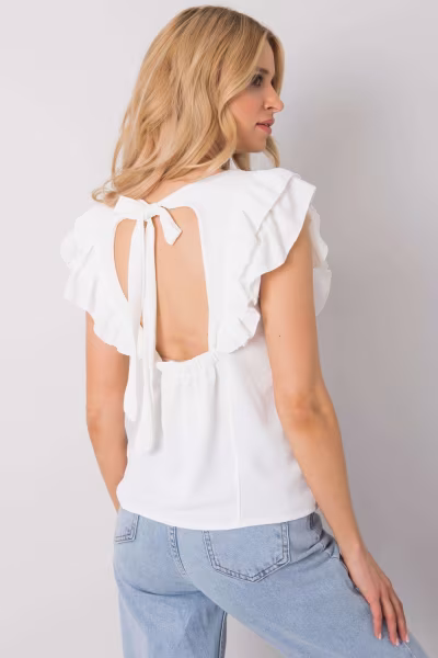 Bluzka Model TW-BZ-BI-BF002.88 White - Och Bella — zdjęcie 3