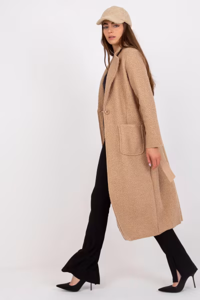 Płaszcz Damski Model TW-PL-BI-5220.63 Beige - Och Bella — zdjęcie 2