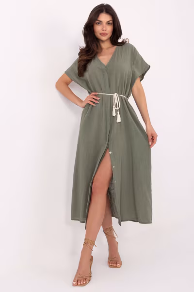 Sukienka Model TW-SK-BI-2022126.59 Khaki - Och Bella — zdjęcie 1