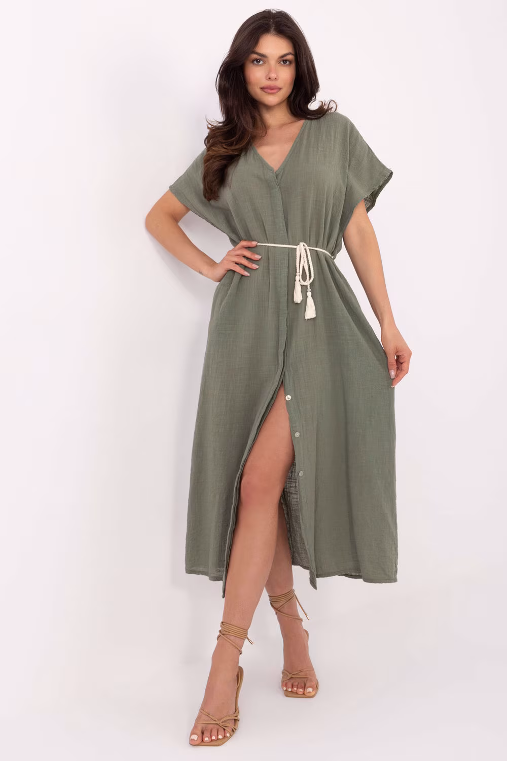 Sukienka Model TW-SK-BI-2022126.59 Khaki - Och Bella