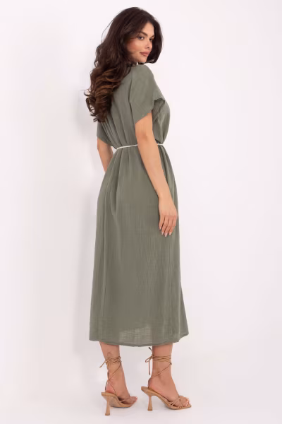 Sukienka Model TW-SK-BI-2022126.59 Khaki - Och Bella — zdjęcie 3