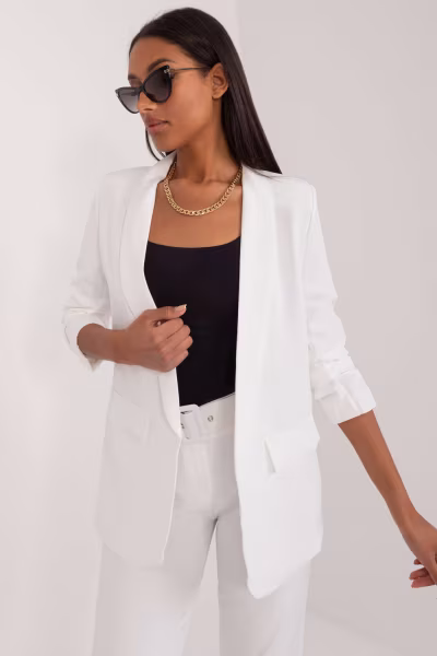 Marynarka Model TW-ZT-BI-24155a.01X White - Och Bella — zdjęcie 1