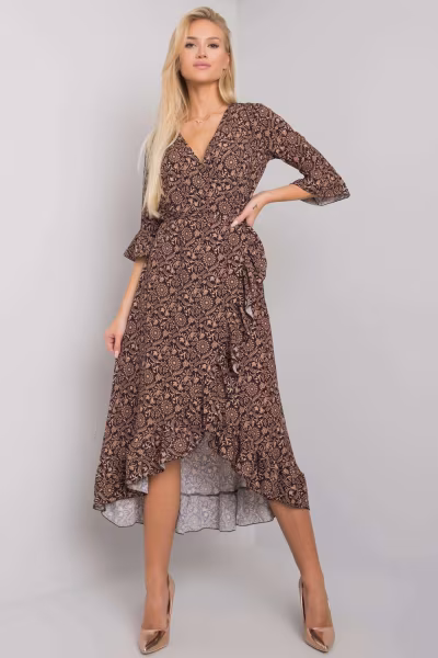 Sukienka Model TW-SK-BI-24502-3.46P Black/Beige - Och Bella — zdjęcie 1