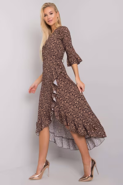 Sukienka Model TW-SK-BI-24502-3.46P Black/Beige - Och Bella — zdjęcie 2