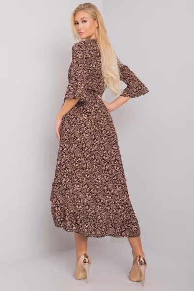 Sukienka Model TW-SK-BI-24502-3.46P Black/Beige - Och Bella — zdjęcie 3