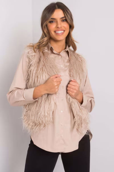 Kamizelka Damska Model TW-KZ-2115.32X Beige - Och Bella — zdjęcie 2