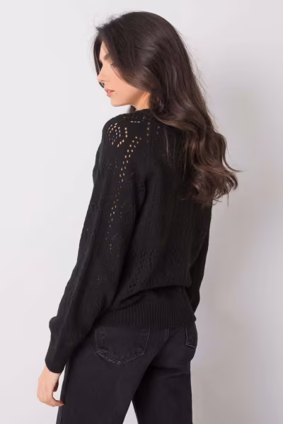 Sweter Kardigan Model TW-SW-BI-591.60 Black - Och Bella — zdjęcie 3
