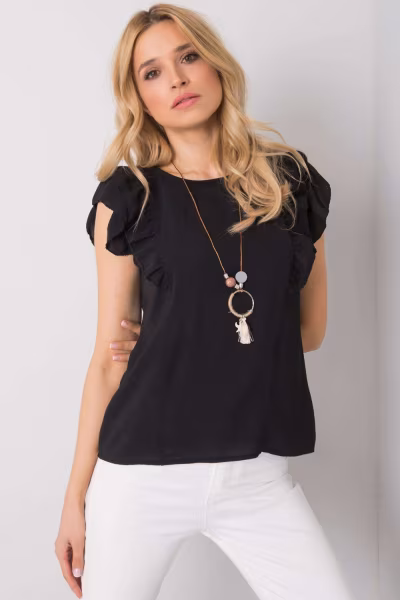 Bluzka Model TW-BZ-BI-BF002.88 Black - Och Bella — zdjęcie 2