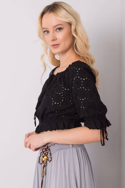Bluzka Model TW-TP-BI-25455.43 Black - Och Bella — zdjęcie 2