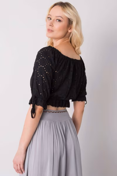 Bluzka Model TW-TP-BI-25455.43 Black - Och Bella — zdjęcie 3