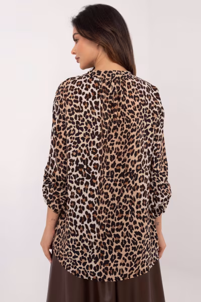 Bluzka Model TW-KS-BI-7175a.25 Black/Beige - Och Bella — zdjęcie 3