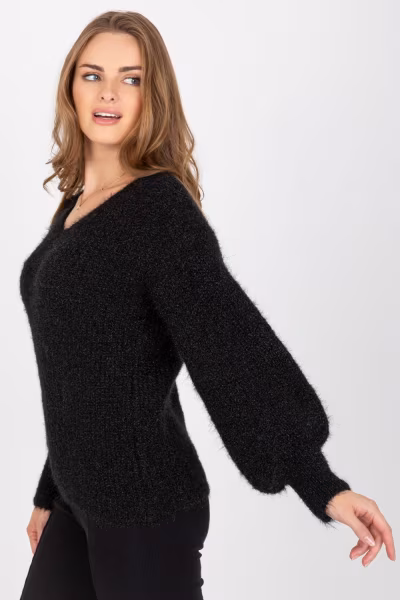 Sweter Damski Model TW-SW-BI-9029.84 Black - Och Bella — zdjęcie 2