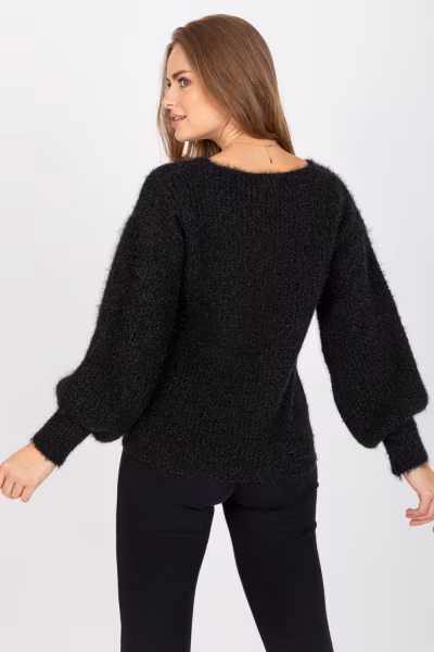 Sweter Damski Model TW-SW-BI-9029.84 Black - Och Bella — zdjęcie 3