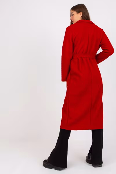 Płaszcz Damski Model TW-PL-BI-5220.63 Dark Red - Och Bella — zdjęcie 3