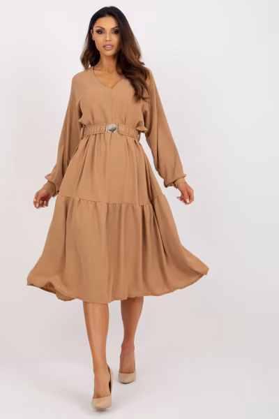 Sukienka Model TW-SK-BI-2021706.93P Camel - Och Bella — zdjęcie 2