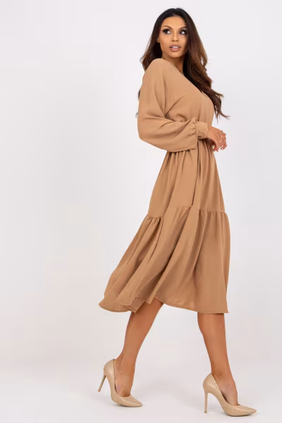 Sukienka Model TW-SK-BI-2021706.93P Camel - Och Bella — zdjęcie 3