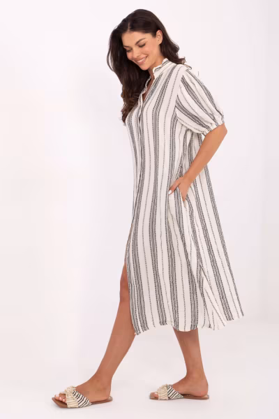 Sukienka Model TW-SK-BI-2451.84 White/Black - Och Bella — zdjęcie 2